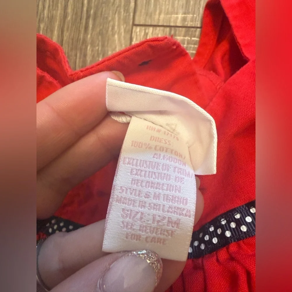 Bonnie Jean Baby Girls Size 12 Months Red Sleeveless Dress